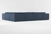 Destin Elite Dark Blue Fabric 8-piece Modular Sectional