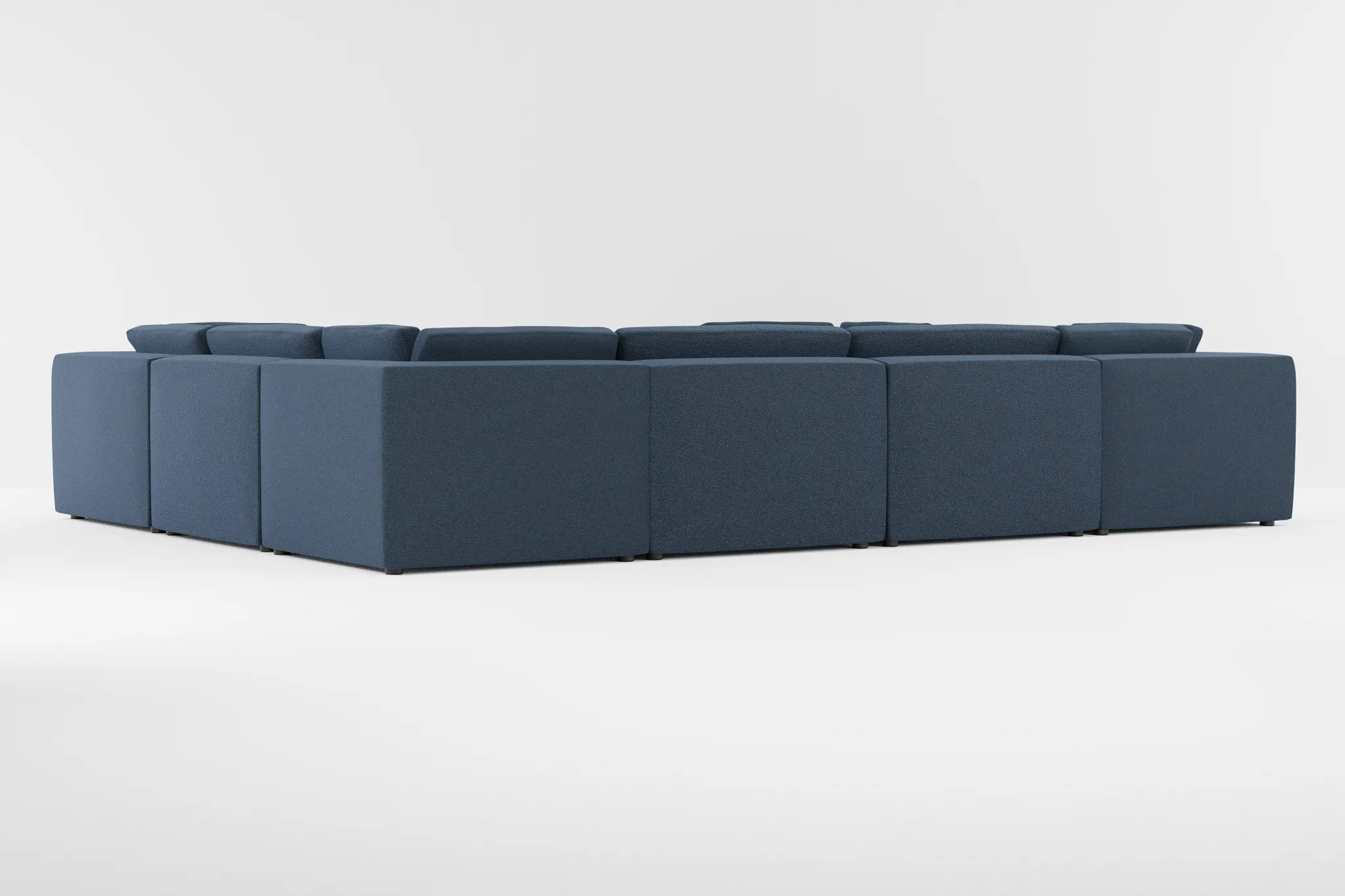 Destin Elite Dark Blue Fabric 8-piece Modular Sectional
