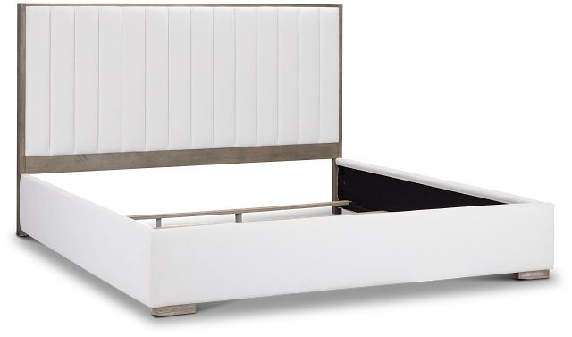 Soho White Uph Platform Bed