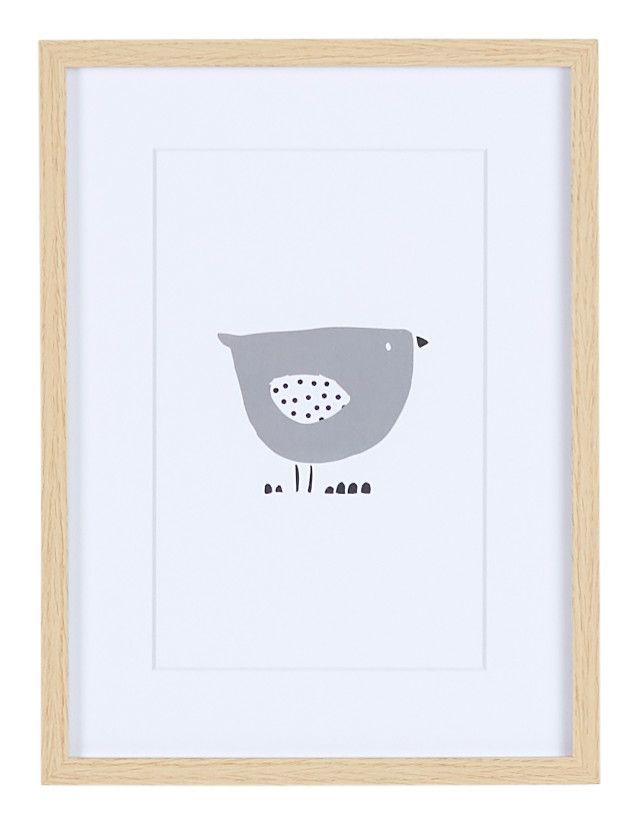 Finch Gray Framed Wall Art