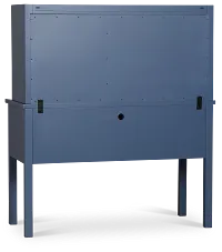Charleston Dark Blue 3-drawer Desk & Hutch