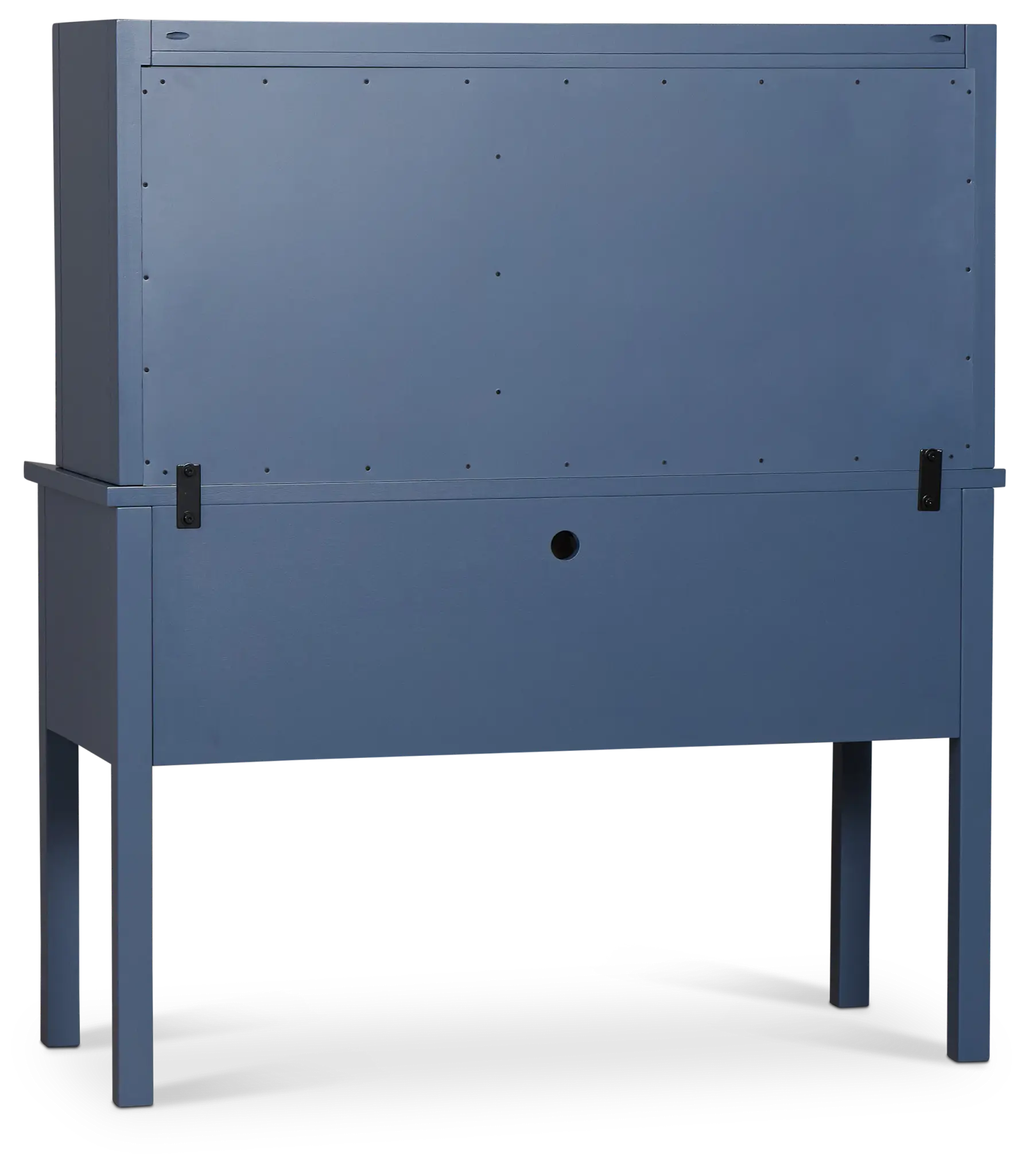 Charleston Dark Blue 3-drawer Desk & Hutch Charleston Dark Blue 3-drawer Desk & Hutch
