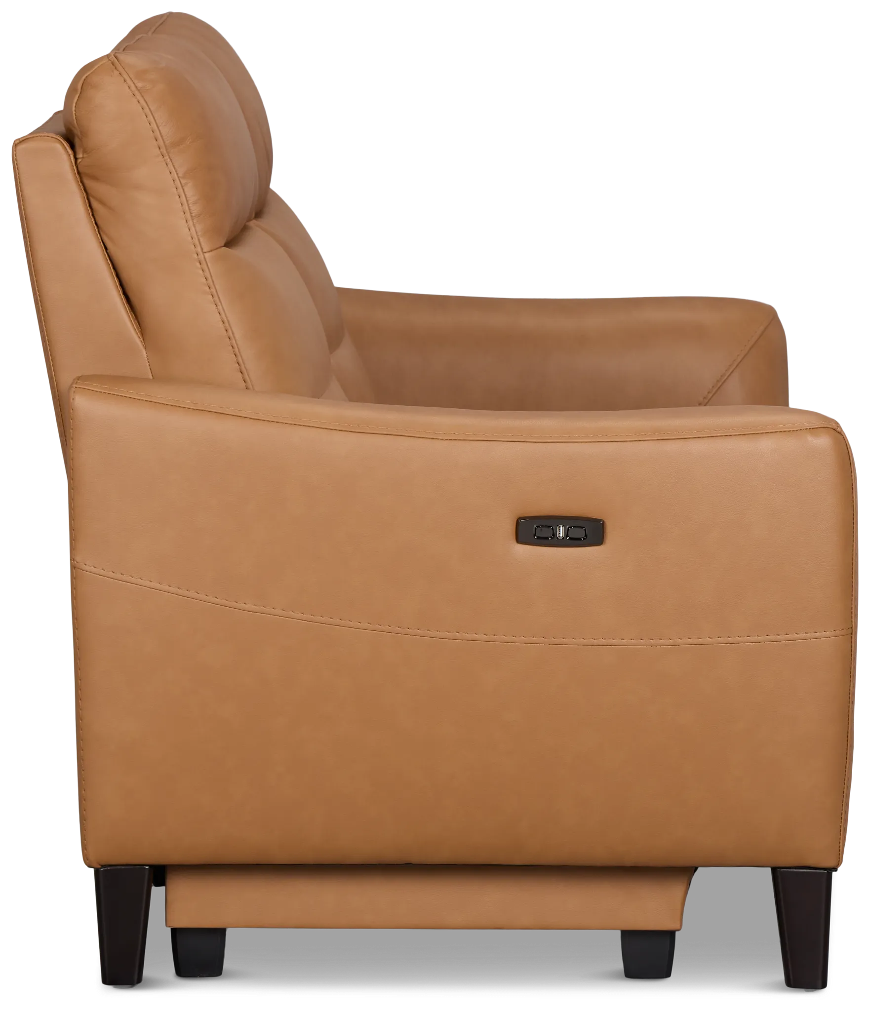 Keaton Brown Lthr/vinyl Power Reclining Loveseat W/ Power Headrest