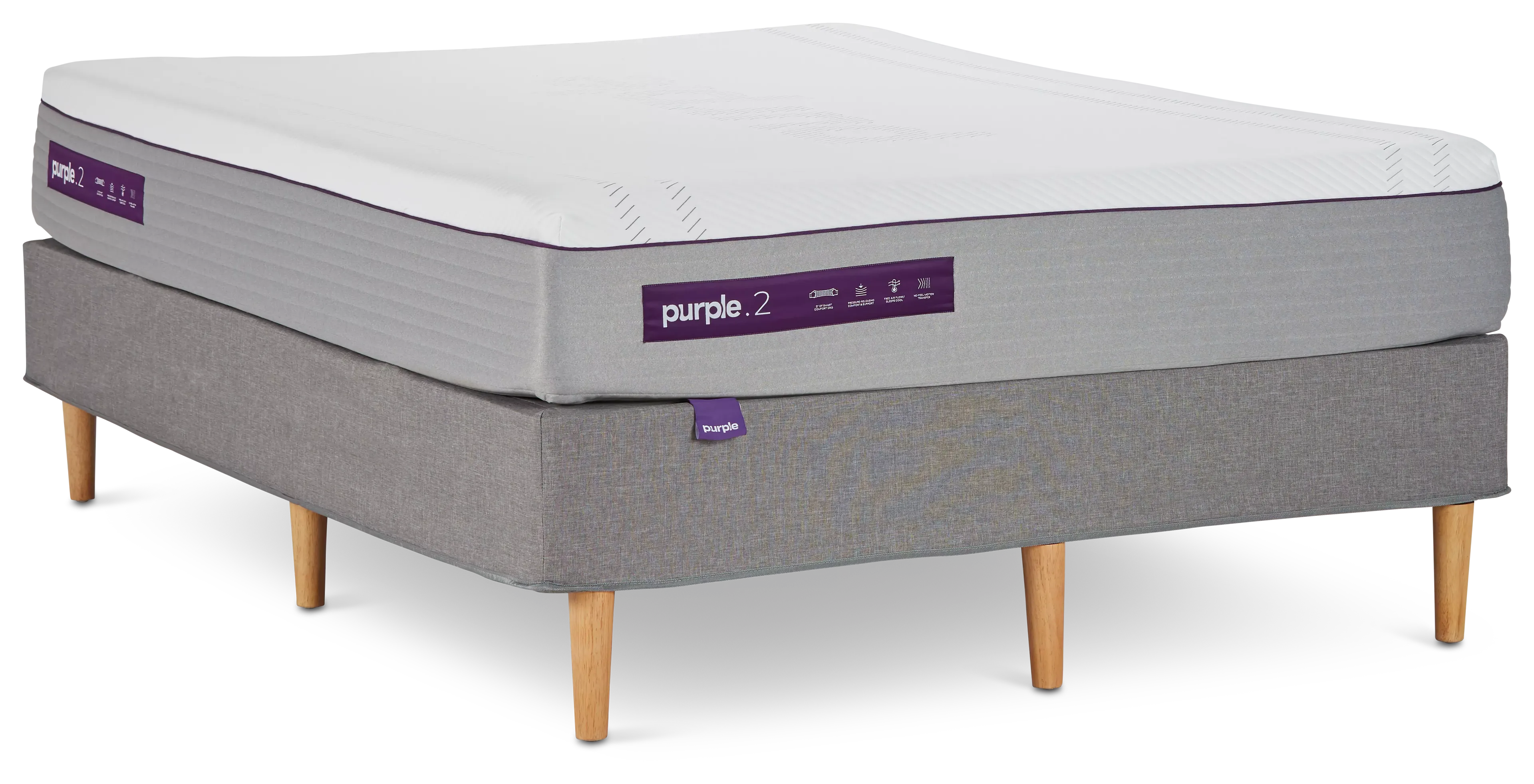 Purple Hybrid Mattress Set