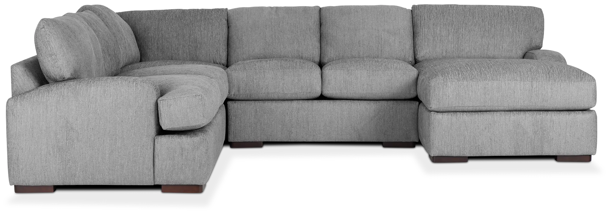 Alpha Light Gray Fabric Medium Right Chaise Sectional Alpha Light Gray Fabric Medium Right Chaise Sectional