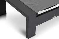 Linear Dark Gray Ledge Pool Ottoman