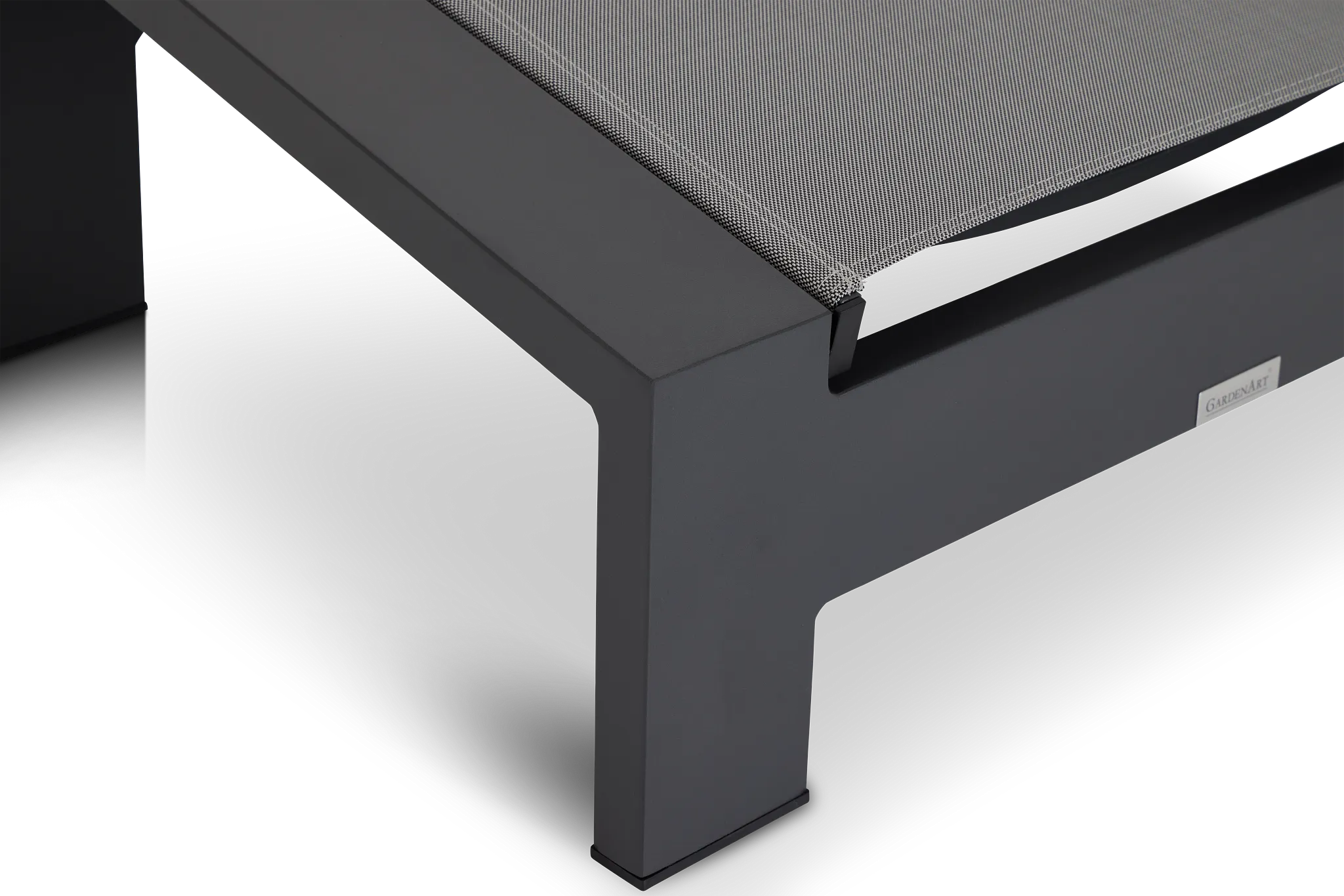 Linear Dark Gray Ledge Pool Ottoman