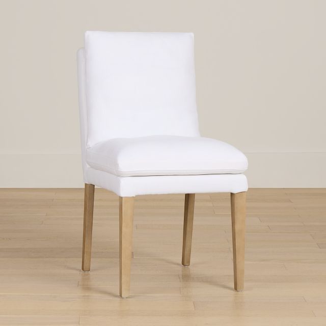 Willow White Fabric Upholstered Side Chair