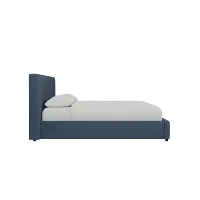 Grayton Maguire Blue 44" Upholstered Platform Bed