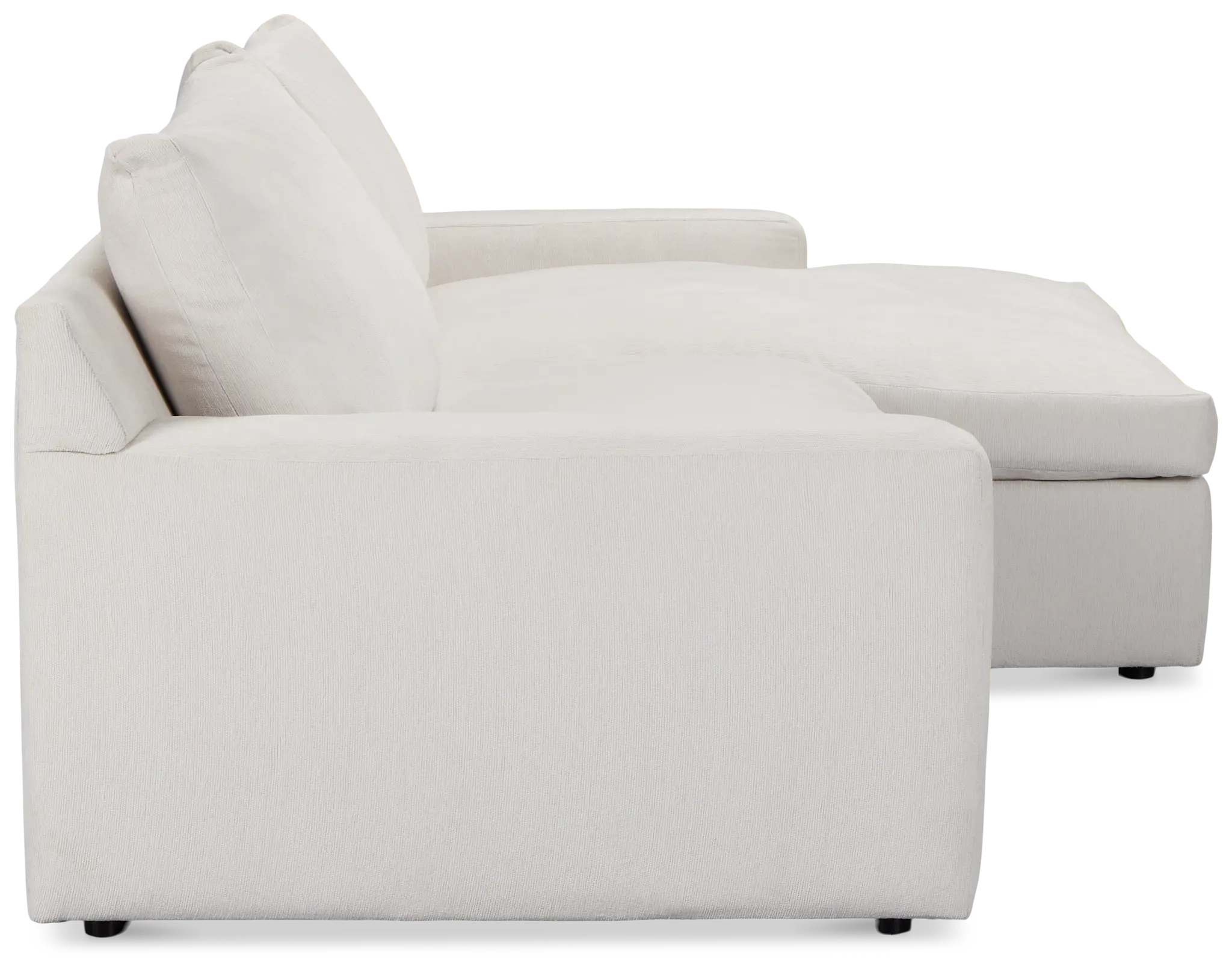 Stella Ivory Fabric Small Right Chaise Sectional Stella Ivory Fabric Small Right Chaise Sectional