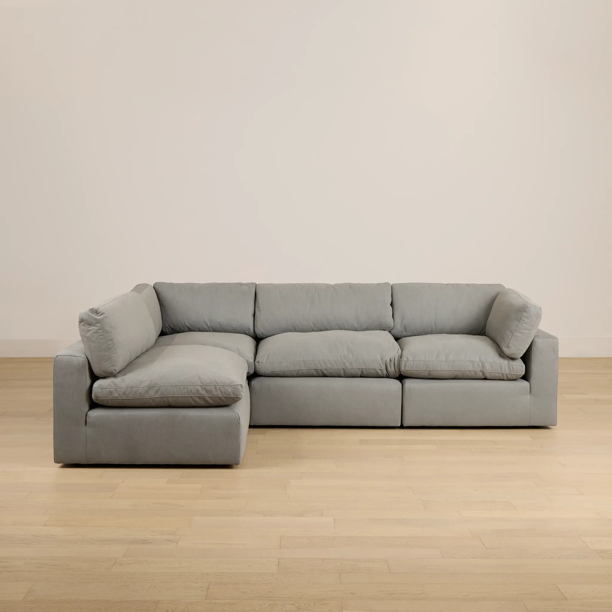 Grant Light Gray Fabric 4-piece Modular Sectional Grant Light Gray Fabric 4-piece Modular Sectional