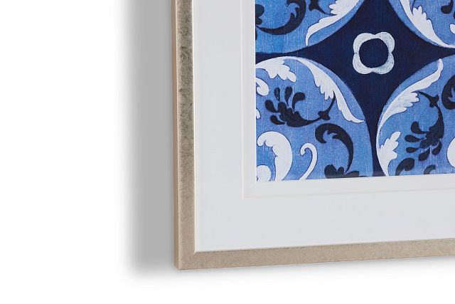 Bleu Dark Blue Framed Wall Art