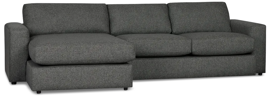Brantley Dark Gray Fabric Left Chaise Sectional