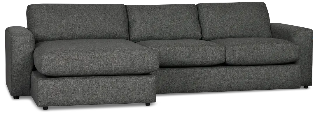 Brantley Dark Gray Fabric Left Chaise Sectional Brantley Dark Gray Fabric Left Chaise Sectional
