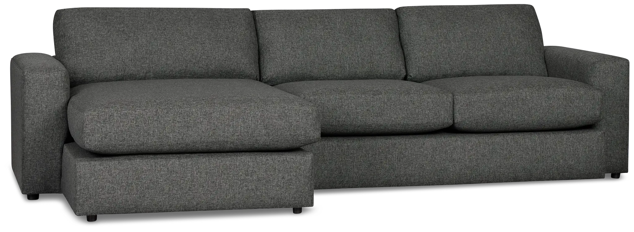 Brantley Dark Gray Fabric Left Chaise Sectional Brantley Dark Gray Fabric Left Chaise Sectional
