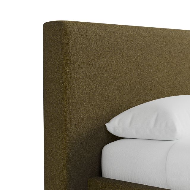 Grayton Elite Dark Green 44" Upholstered Platform Bed