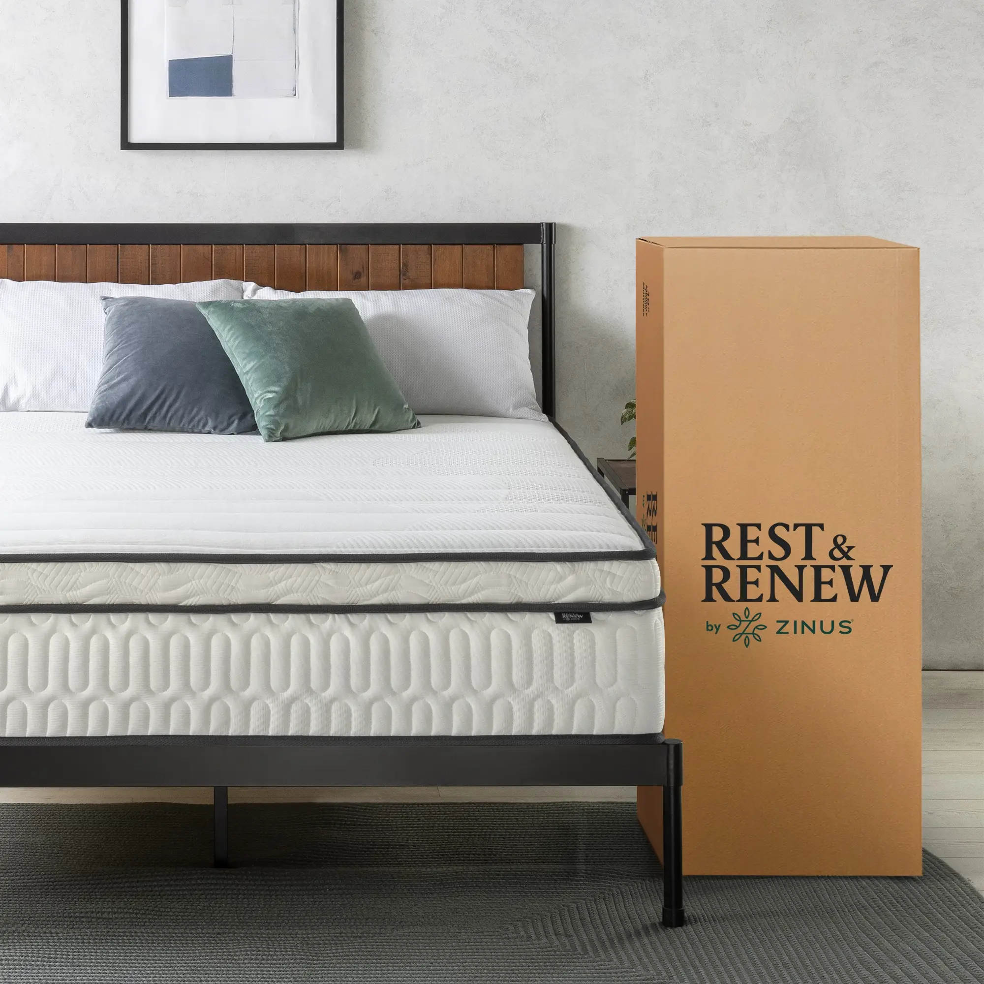 Rest & Renew By Zinus 12" Hybrid Memory Foam & Innerspring Mattress Rest & Renew By Zinus 12" Hybrid Memory Foam & Innerspring Mattress
