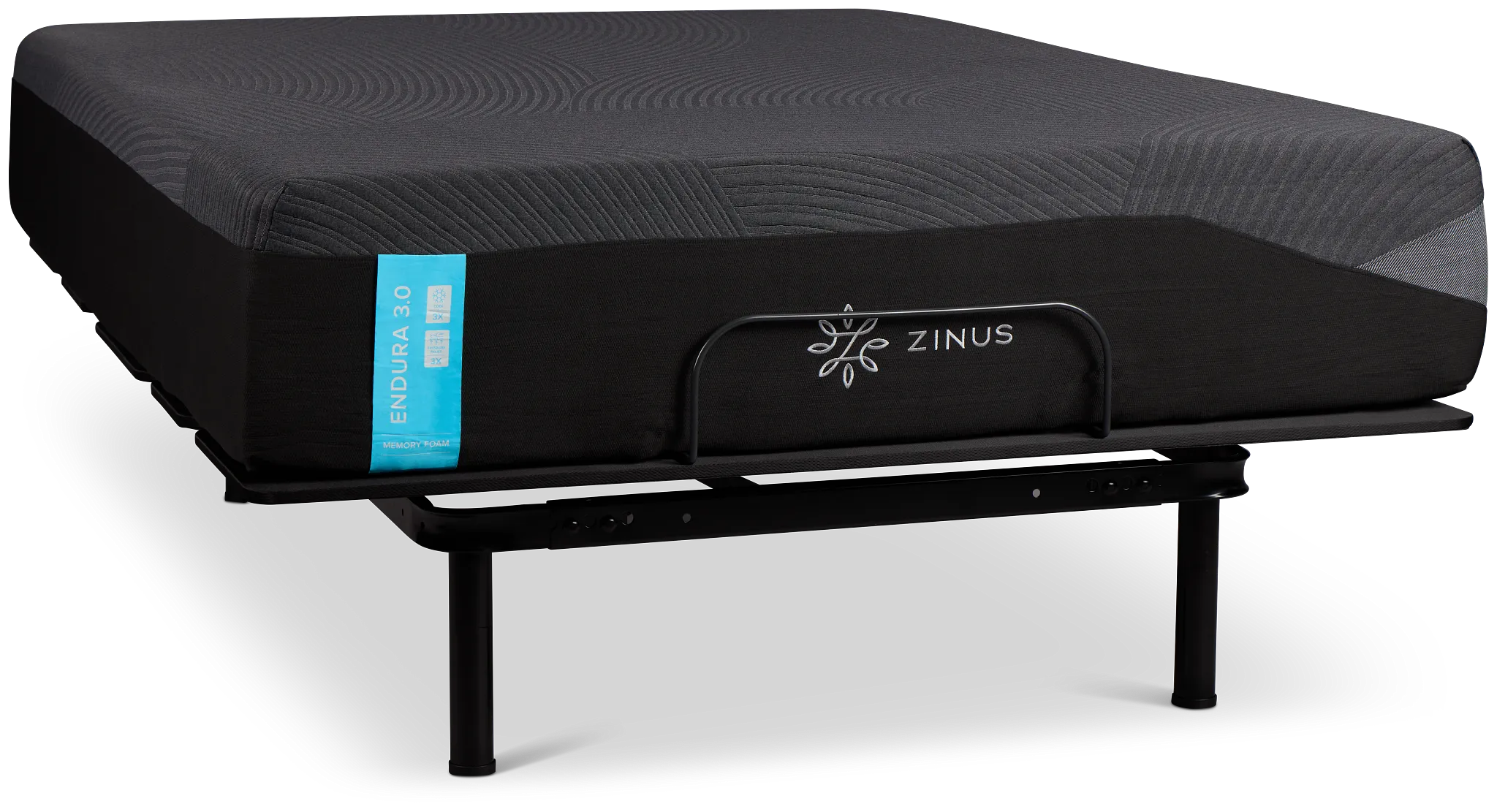 Zinus Endura 3.0 Plush Slat Adjustable Mattress Set