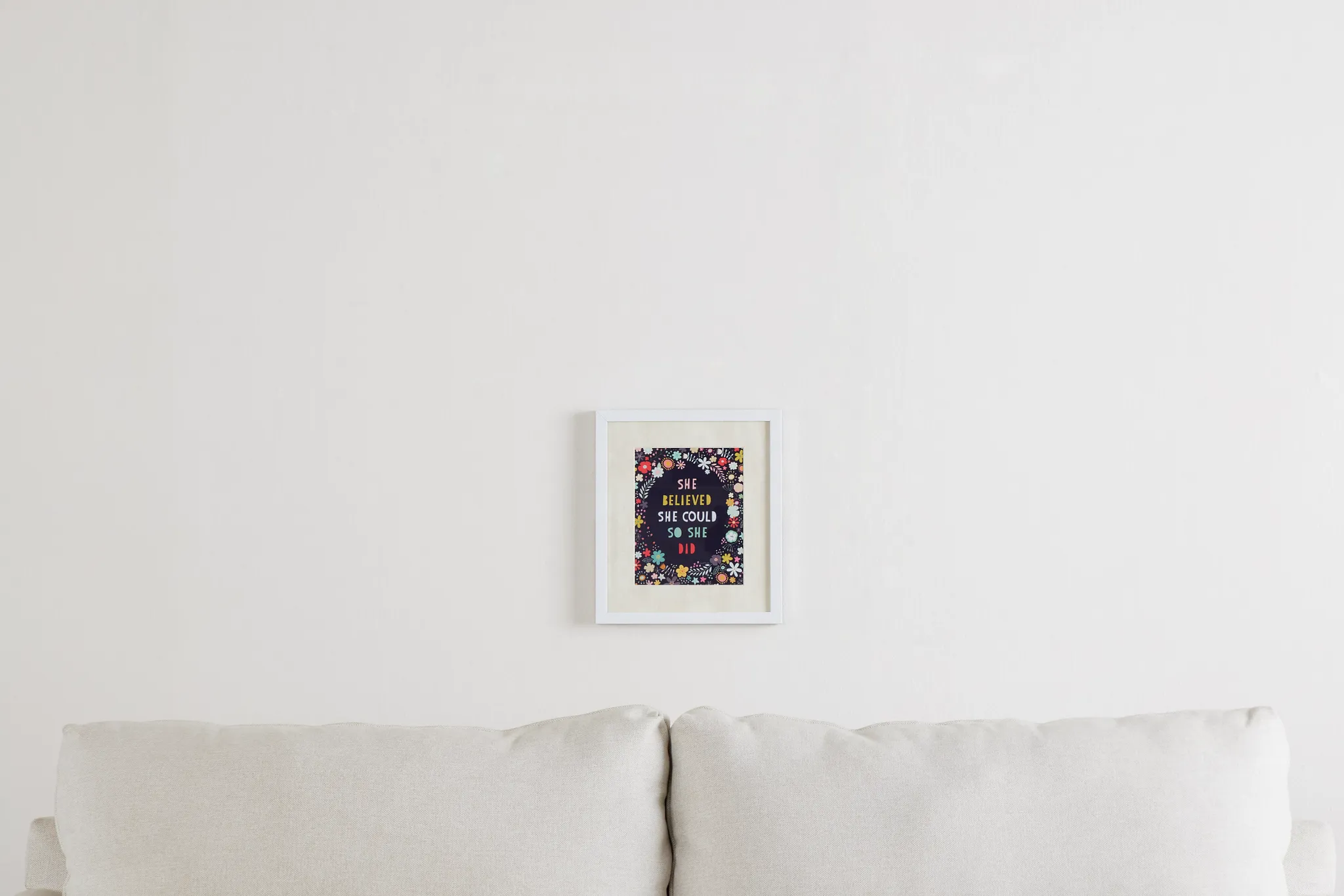 Believe Multicolored Framed Wall Art