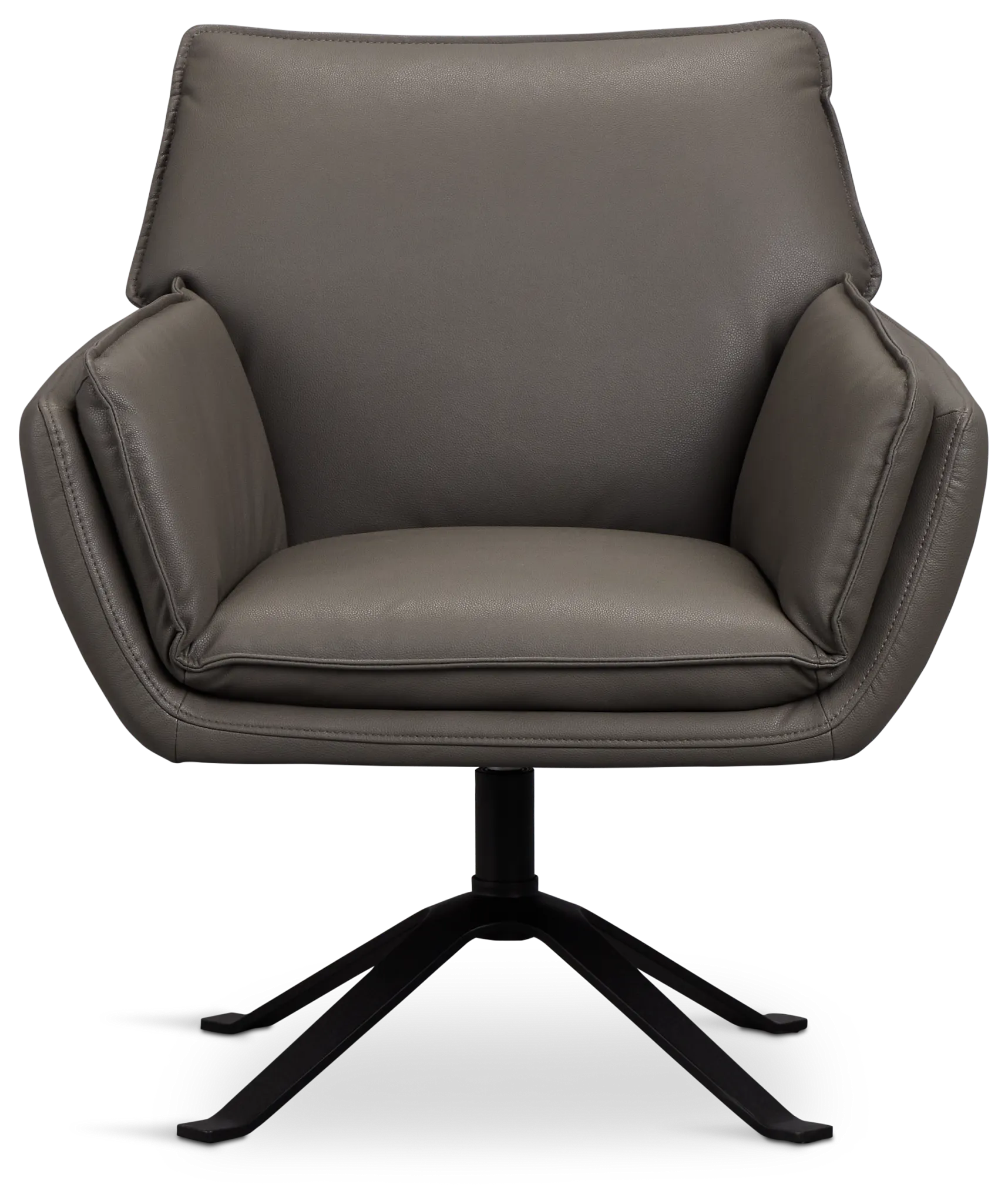 Farley Dark Gray Micro Swivel Accent Chair