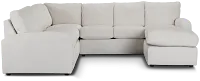 Colby White Micro Right Chaise Sectional