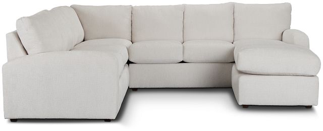 Colby White Micro Right Chaise Sectional