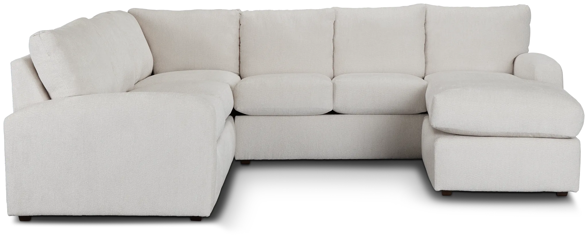 Colby White Micro Right Chaise Sectional