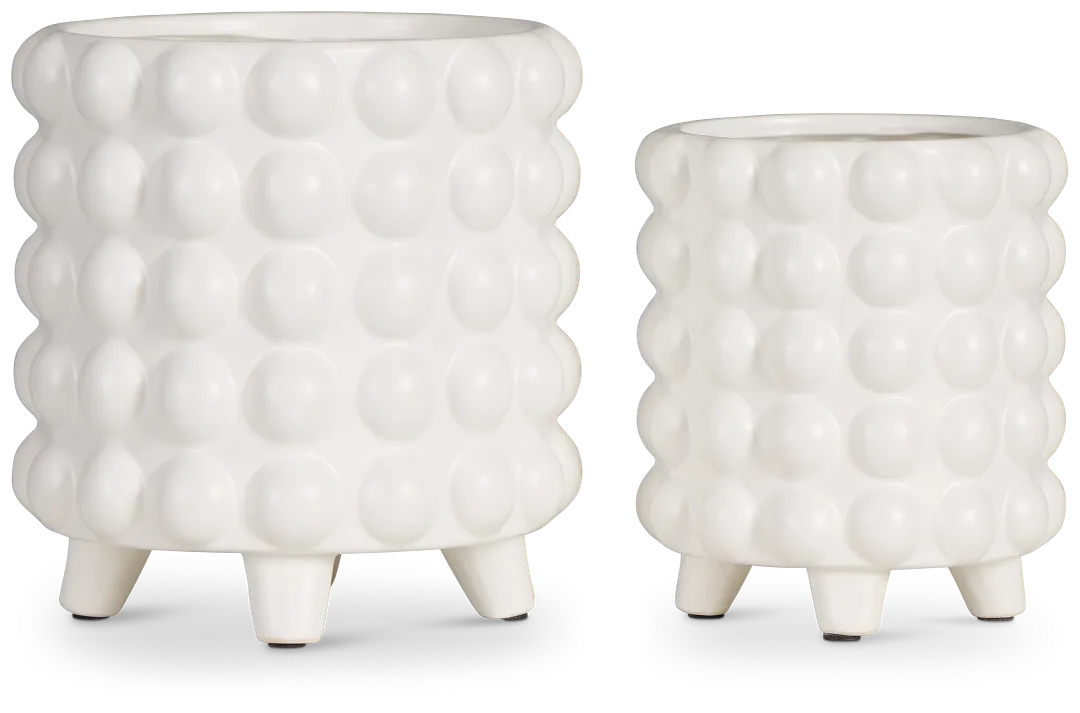 Cappi White Set Of 2 Planter