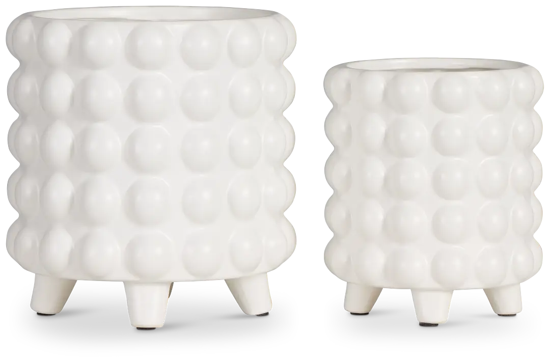 Cappi White Set Of 2 Planter Cappi White Set Of 2 Planter