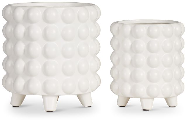 Cappi White Set Of 2 Planter