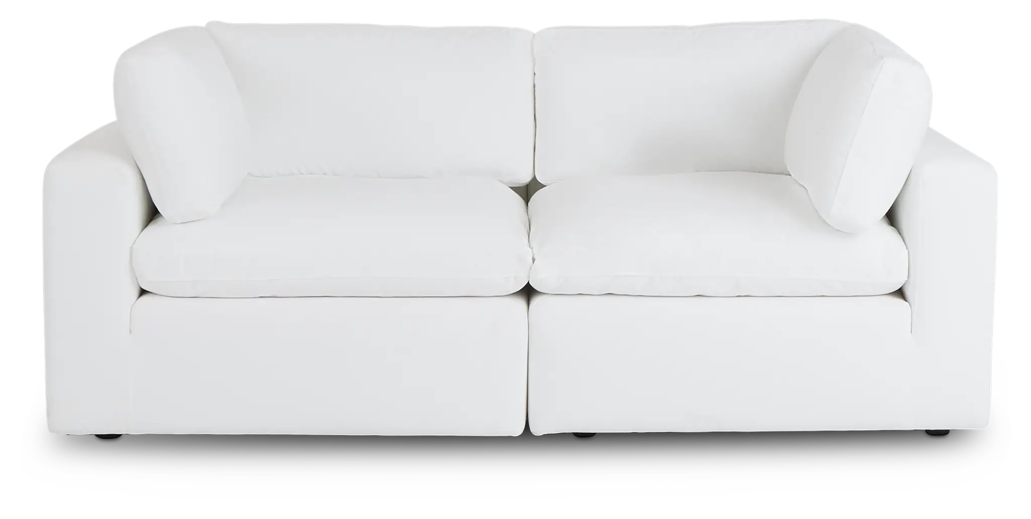 Grant White Fabric 2-piece Modular Sofa Grant White Fabric 2-piece Modular Sofa