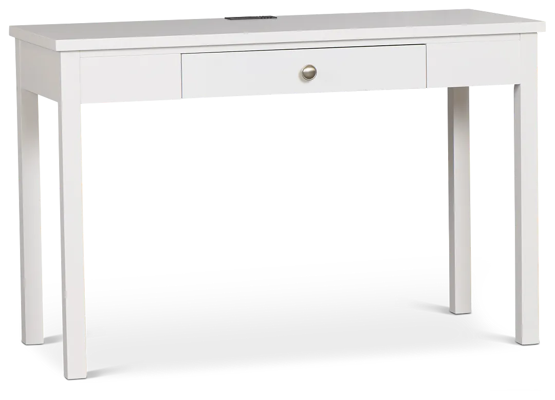 Charleston White 1-drawer Desk
