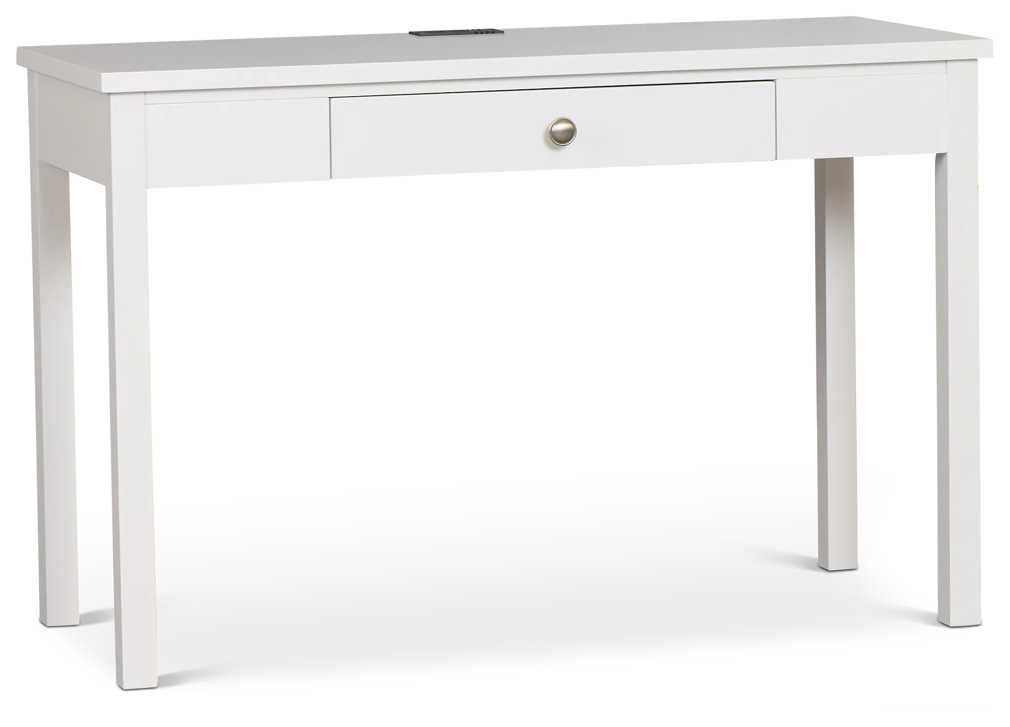 Charleston White 1-drawer Desk