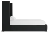 Captiva Elite Black 60" Upholstered Shelter Bed