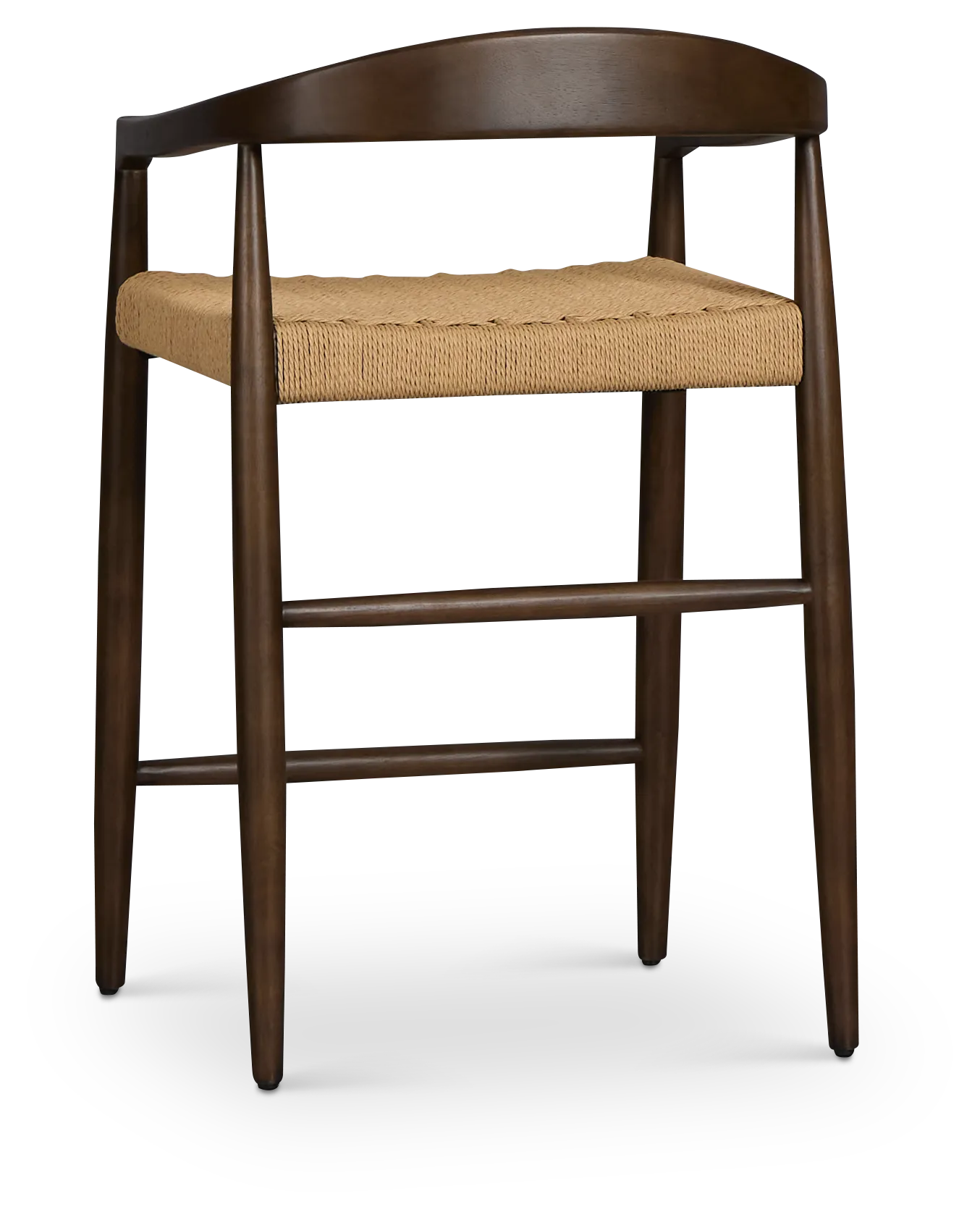 Santorini Dark Tone Curved 24" Woven Barstool