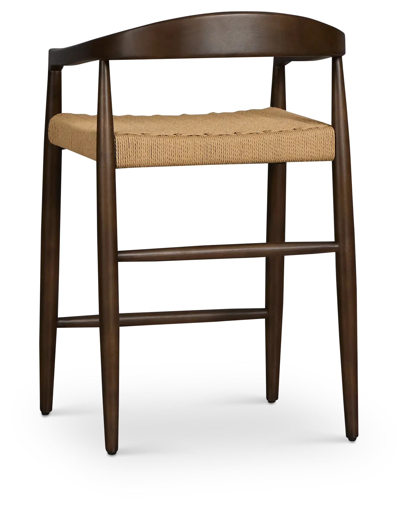 Santorini Dark Tone Curved 24" Woven Barstool Santorini Dark Tone Curved 24" Woven Barstool
