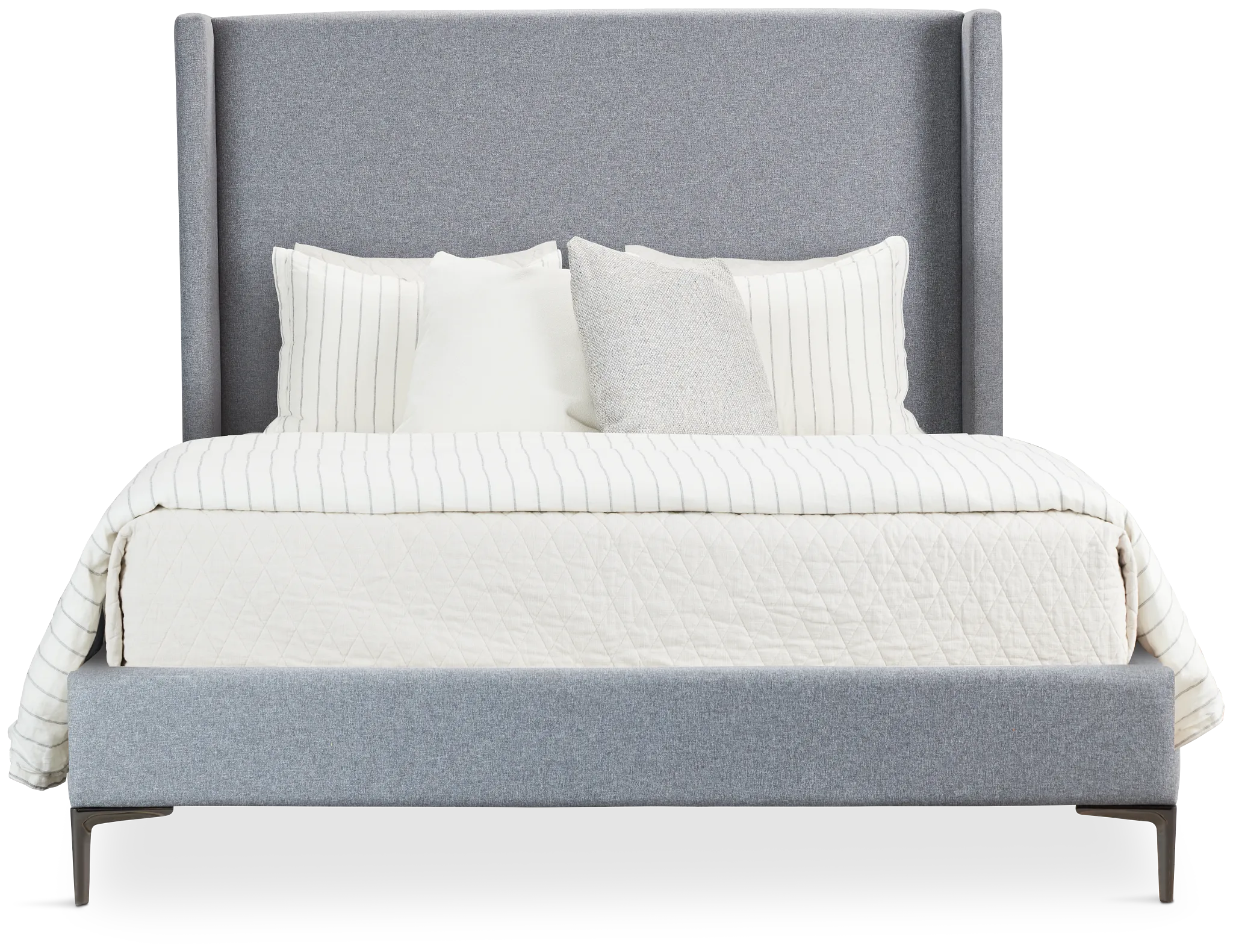 Kent Gray Uph Panel Bed