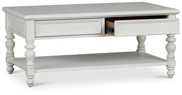 Savannah Ivory Storage Rectangular Coffee Table