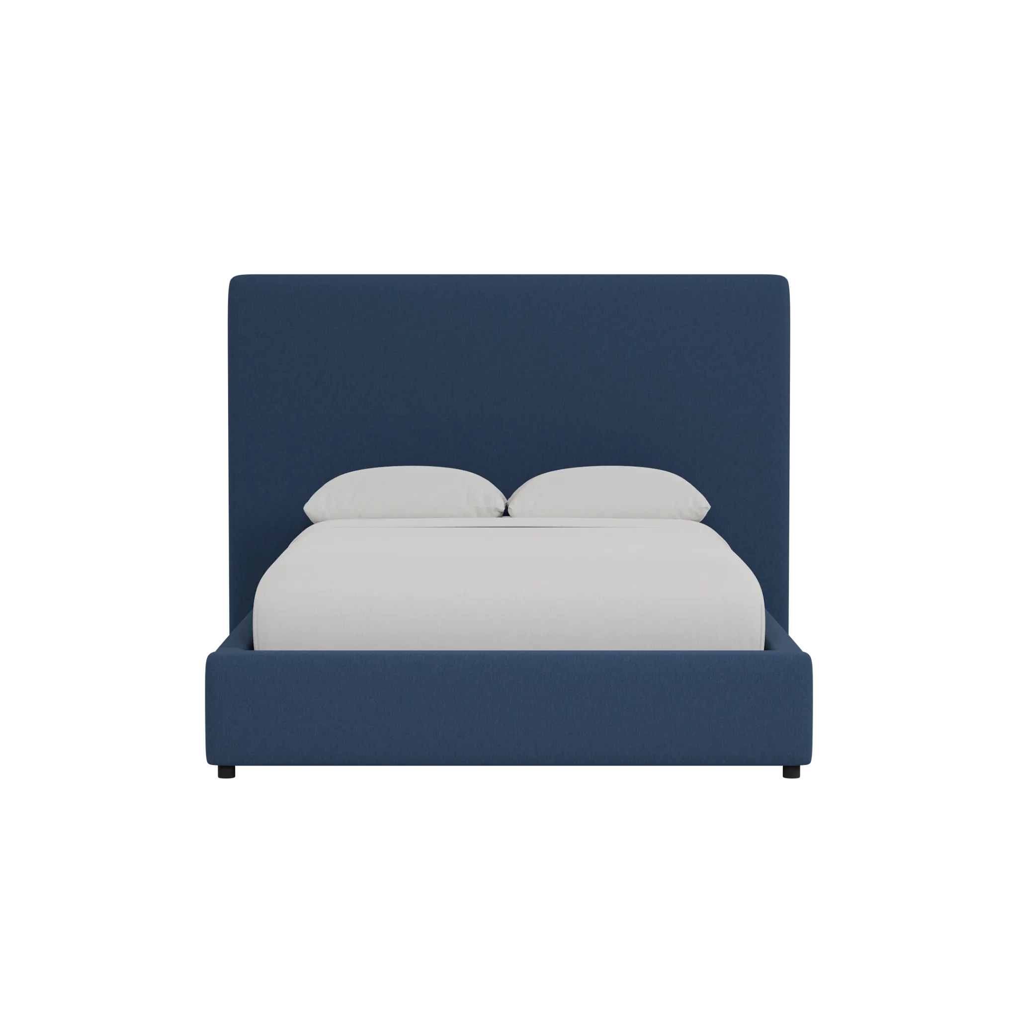 Grayton Revenue Dark Blue 54" Upholstered Platform Bed