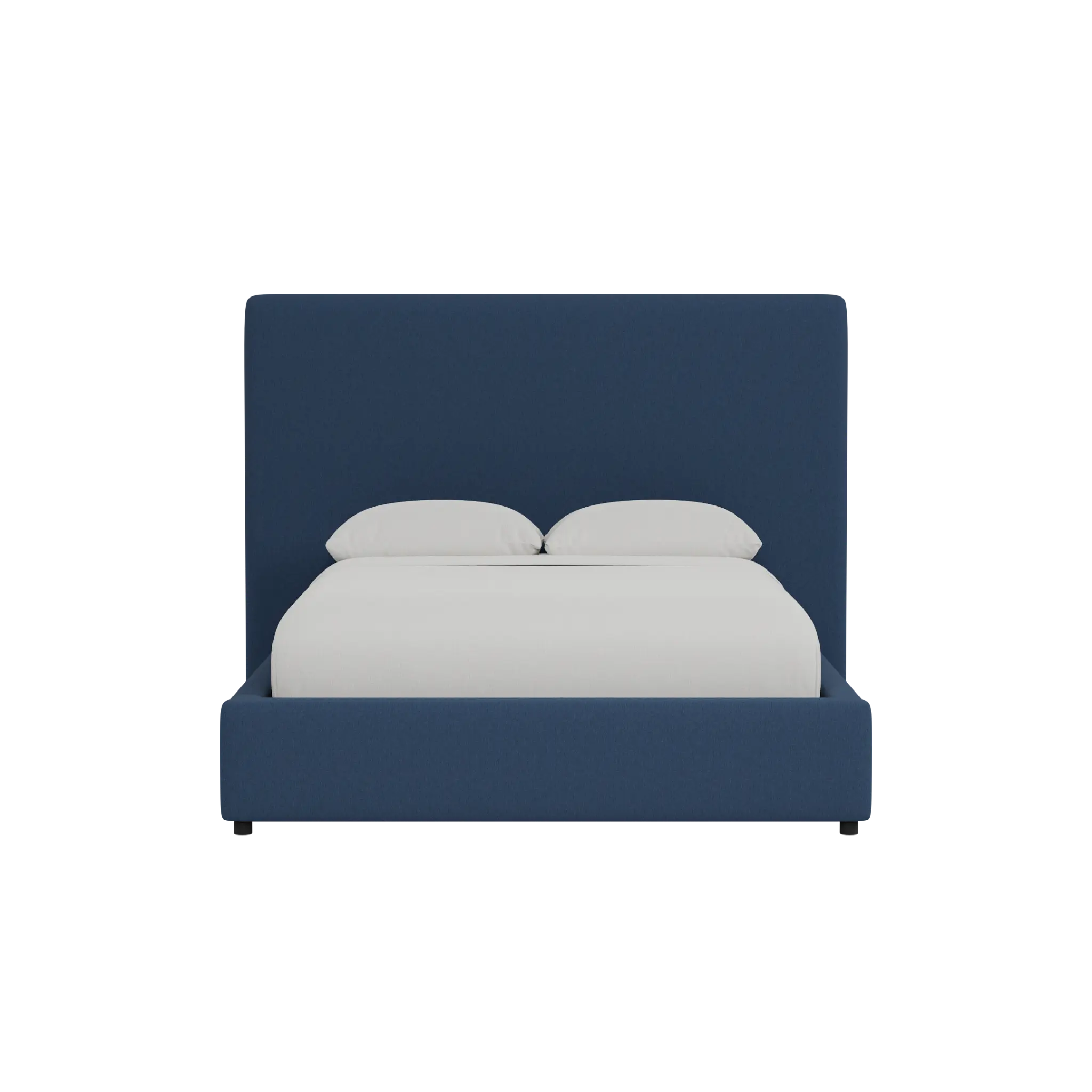 Grayton Revenue Dark Blue 54" Upholstered Platform Bed Grayton Revenue Dark Blue 54" Upholstered Platform Bed