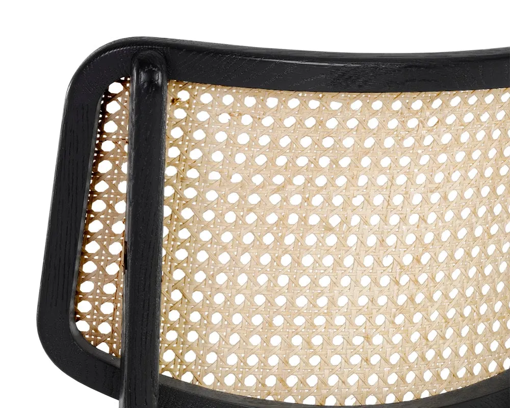 Banks Black Woven Upholstered Side Chair