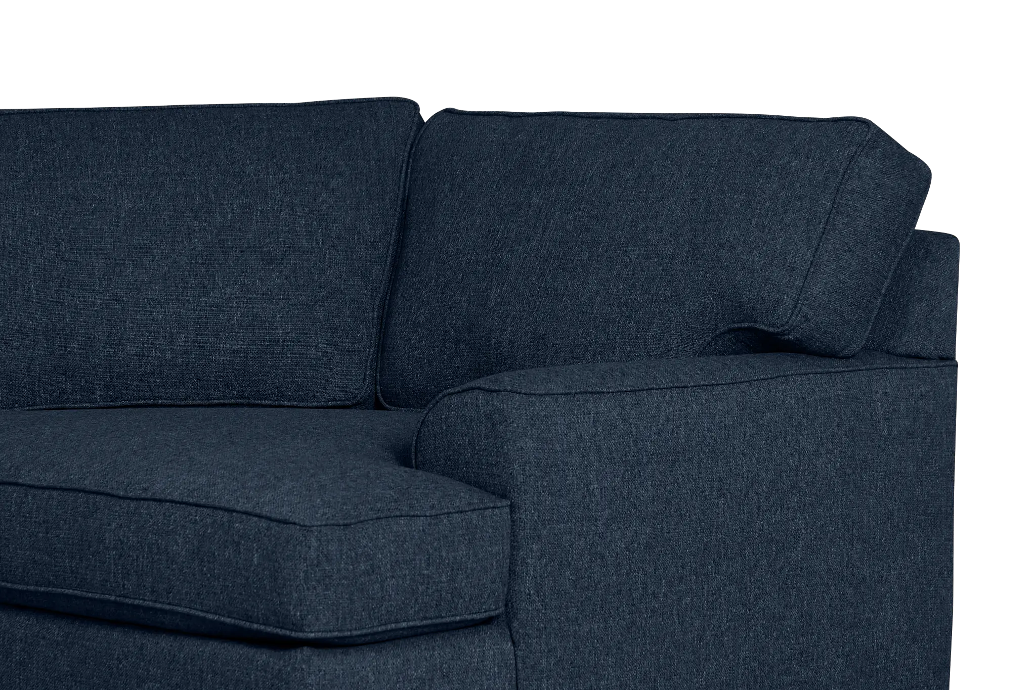 Sinclair Dark Blue Fabric Left Chaise Cuddler Sectional Sinclair Dark Blue Fabric Left Chaise Cuddler Sectional