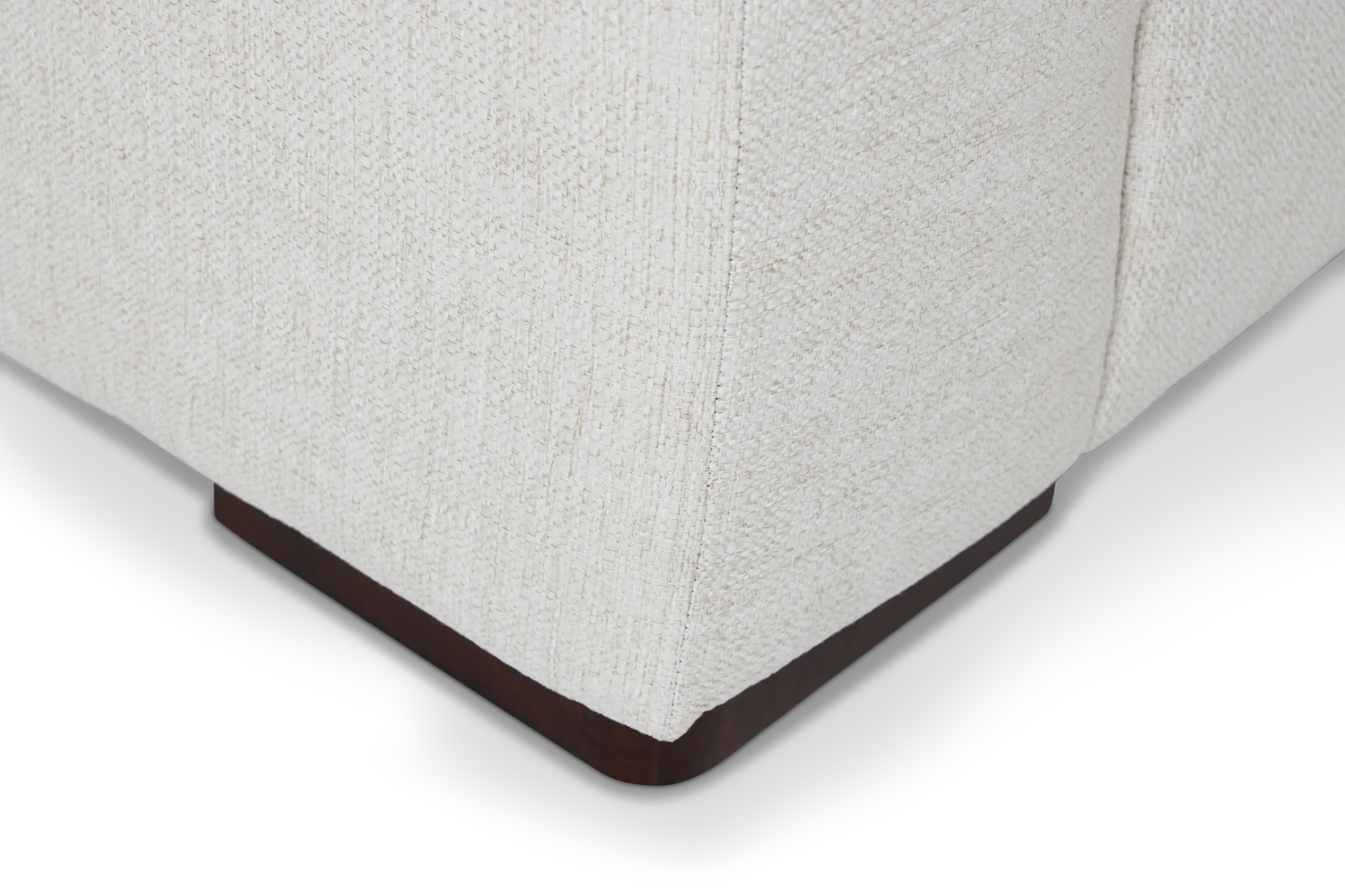 Veronica White Down Small Left Bumper Sectional