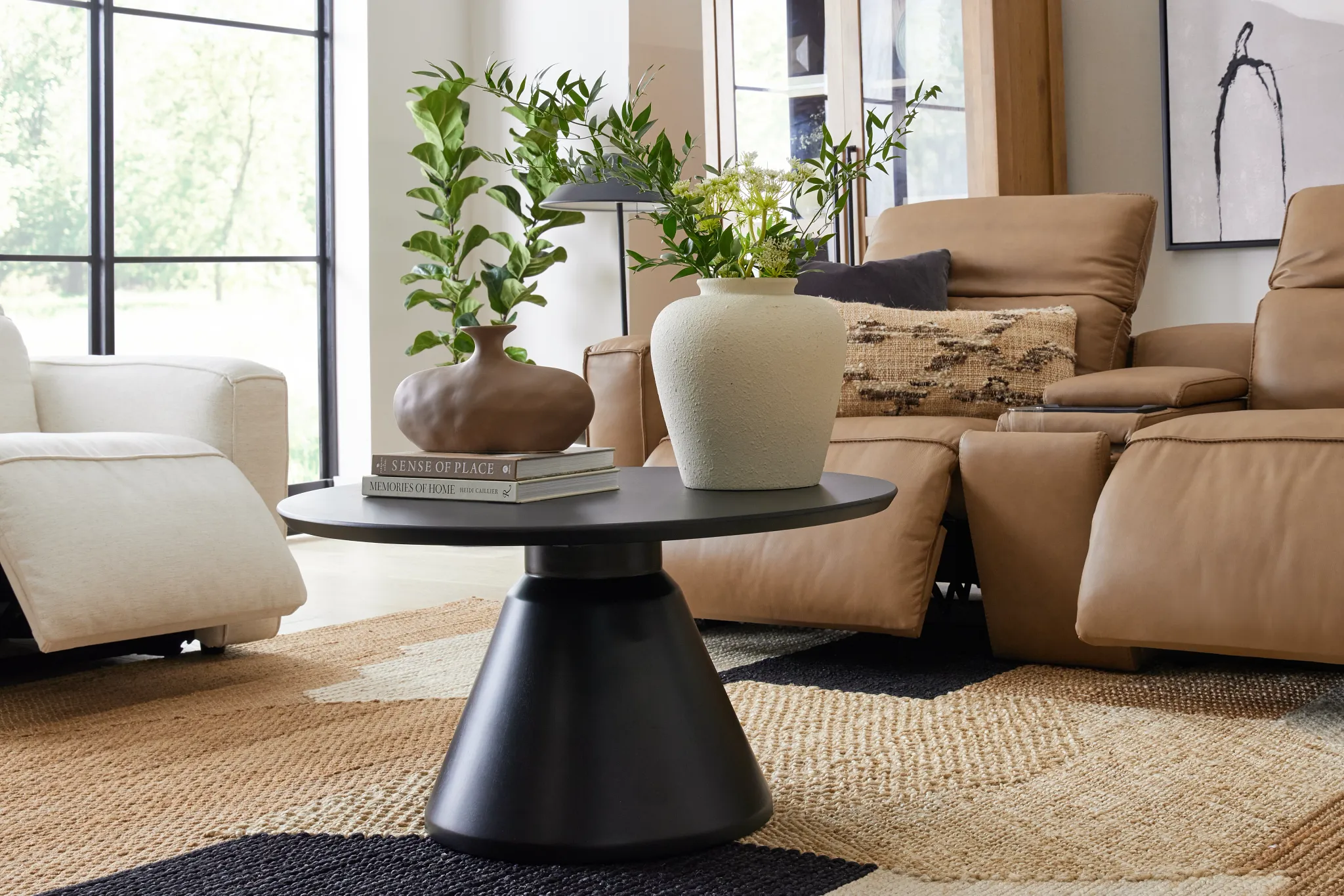 Keenan Black Wood Coffee Table