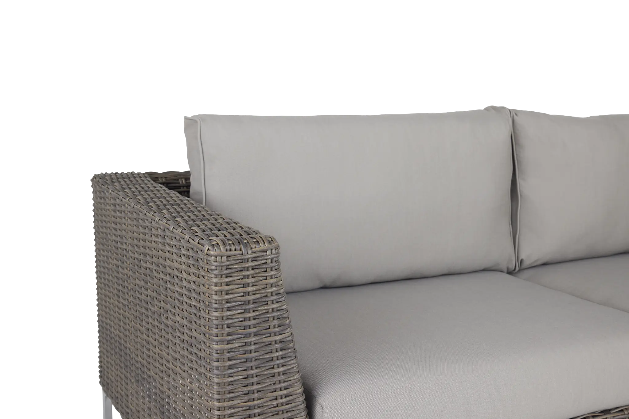 Tulum Gray Woven Sofa W/ 2 Cushions Tulum Gray Woven Sofa W/ 2 Cushions