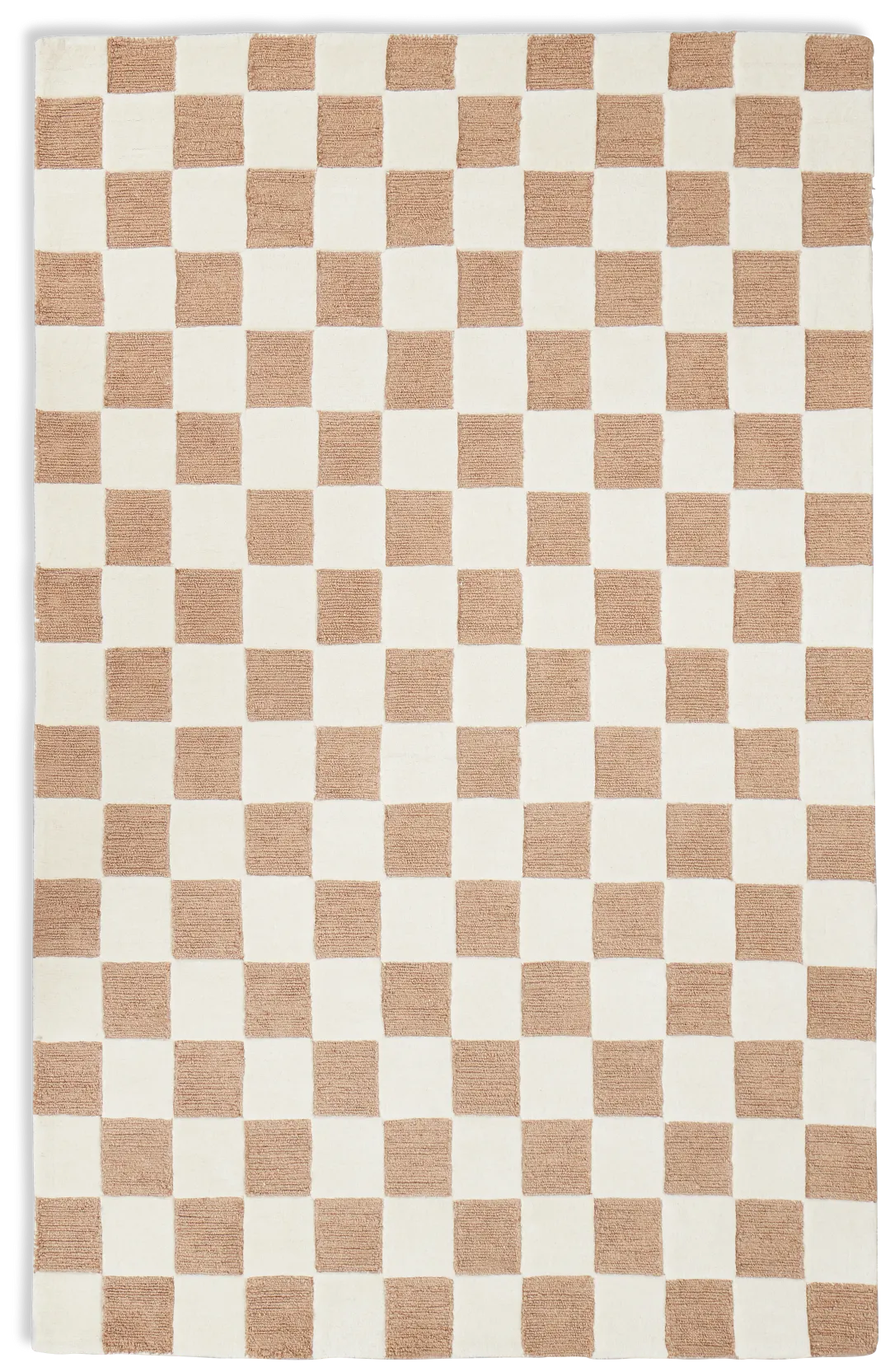Checka White 5x8 Area Rug