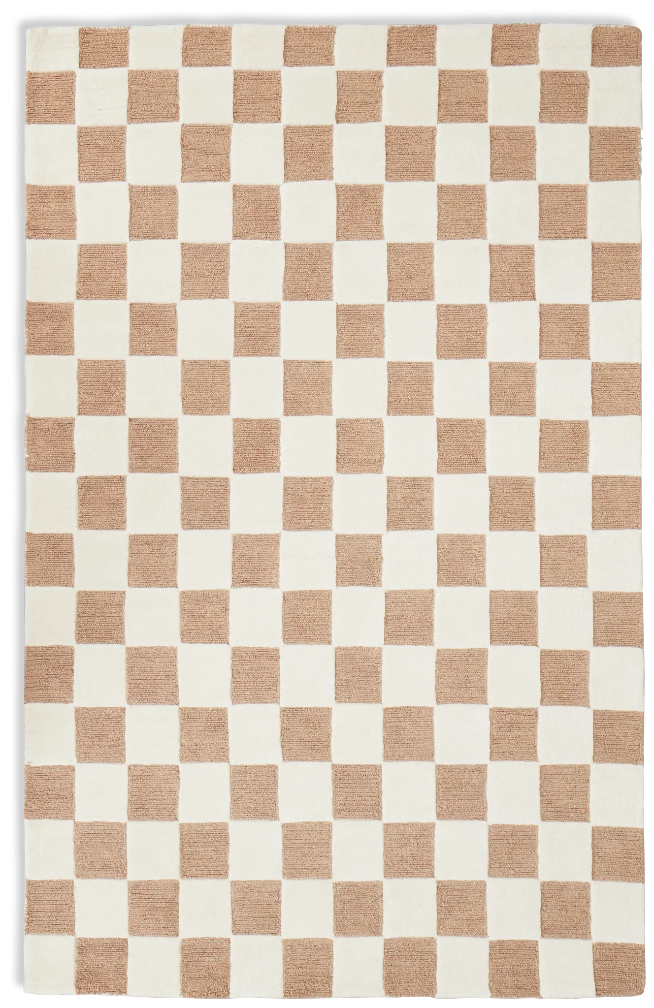 Checka White 5x8 Area Rug