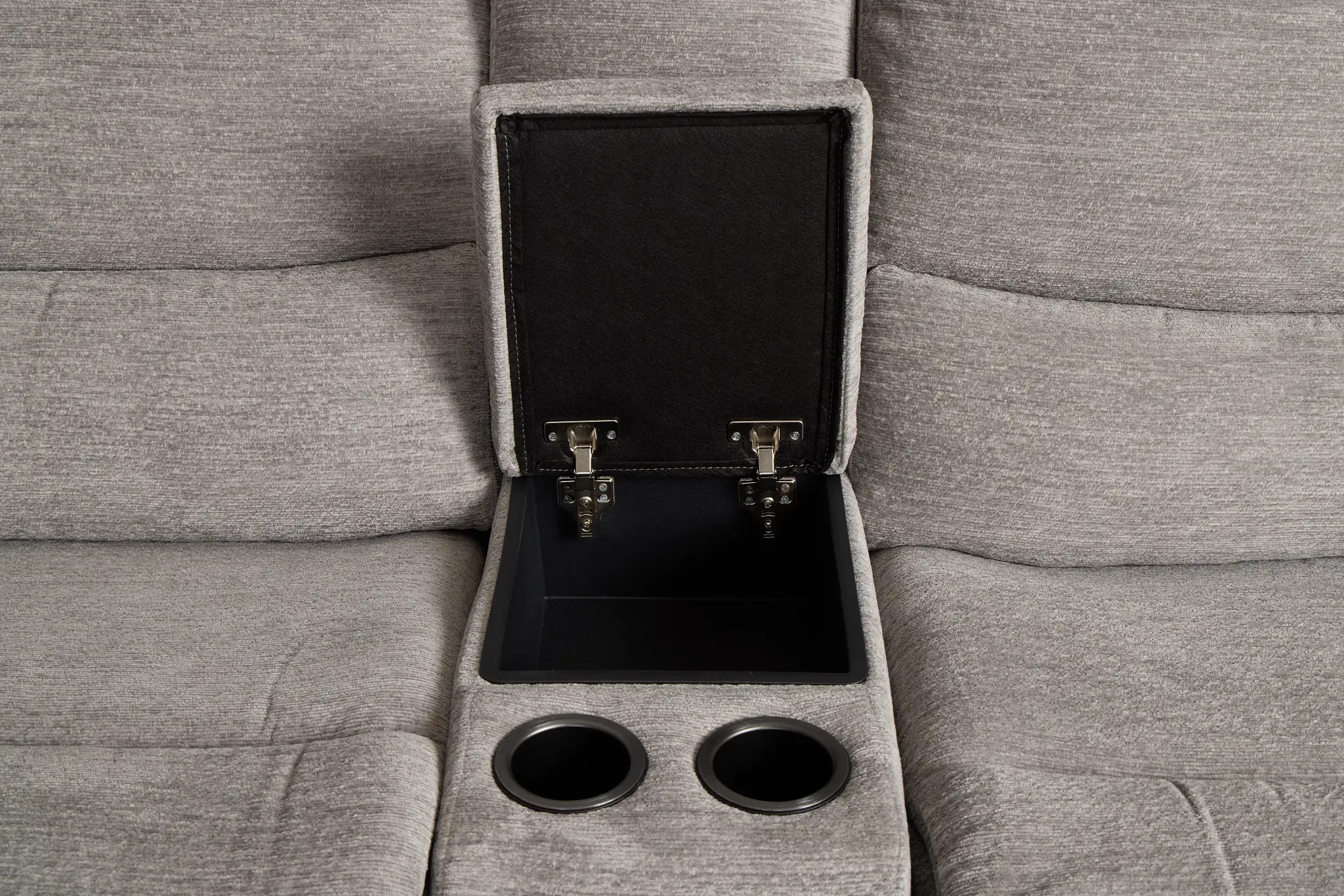 Bennett Gray Fabric Medium Triple Power 2-arm Sectional Bennett Gray Fabric Medium Triple Power 2-arm Sectional