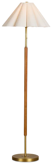 Oskar Gold Metal Floor Lamp