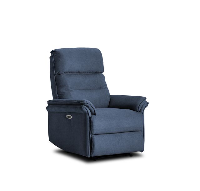 Lance Blue Fabric Power Recliner